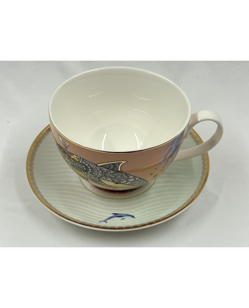 Tazza colazione in porcellana con animali e fiori. Shop now!