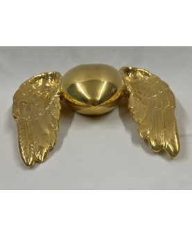 Gold Winged Heart of Capodimonte Porcelain