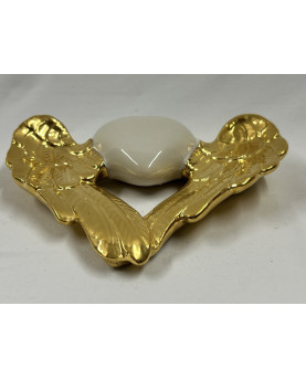 White Heart Gold Wings of Capodimonte Porcelain