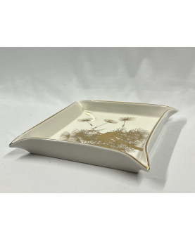 White And Gold Collection Pocket Tray 18x18