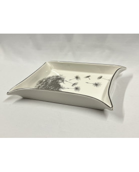 White And Silver Collection Pocket Tray 20x16