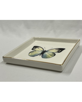 Yellow Butterfly Pocket Tray 16x16