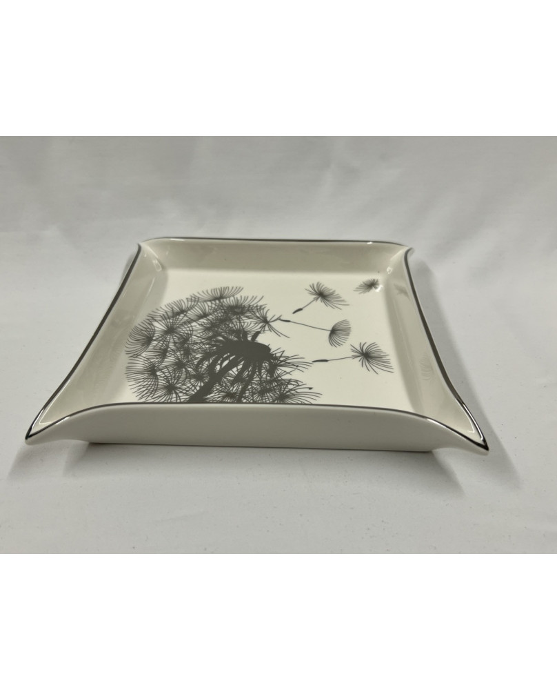 White And Silver Collection Pocket Tray 18x18