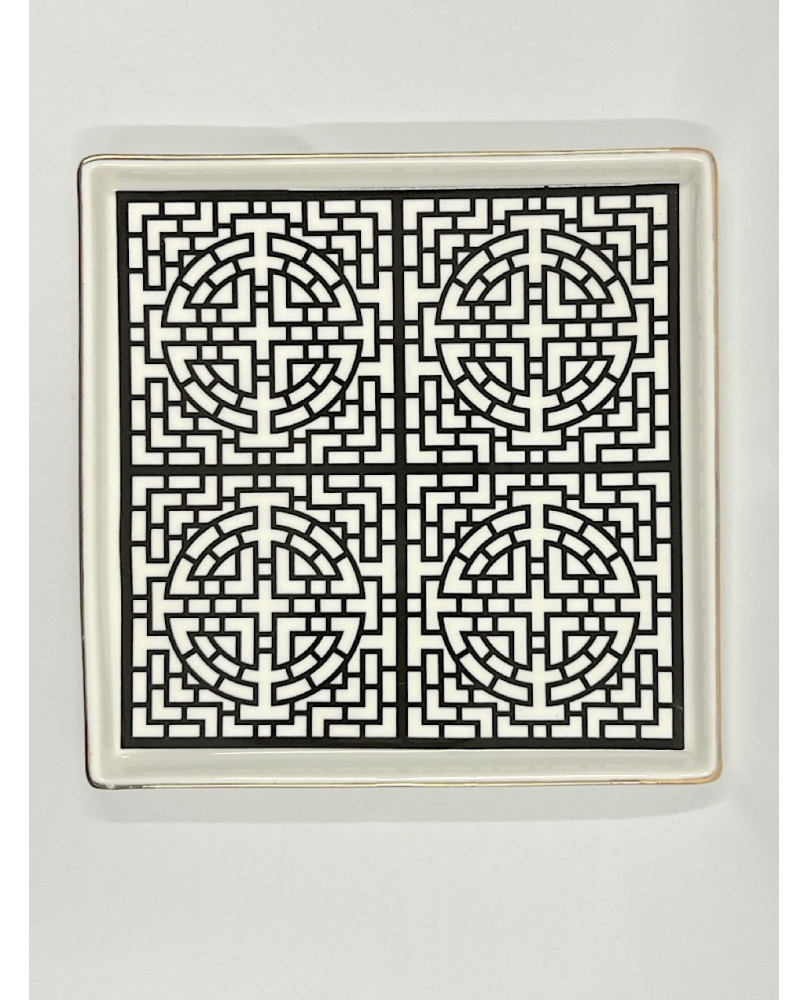 White And Black Collection Pocket Tray 21x21