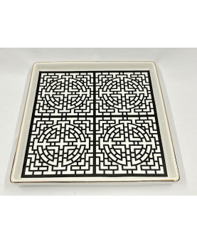 White And Black Collection Pocket Tray 21x21