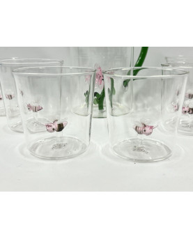 Set of 6 Glasses With 3D Bees