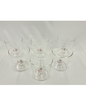 Set 6 Bicchieri e Caraffa  con Decorazione 3D