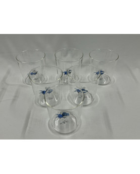 Set of 6 Glasses With 3D Bees Decoration