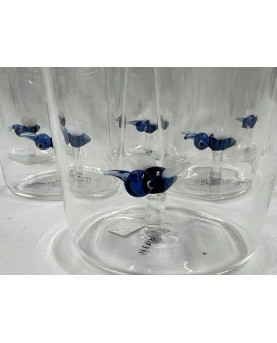 Set of 6 Glasses With 3D Bees Decoration