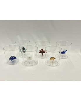 Set of 6 Glasses With 3D Deep Sea Decoration