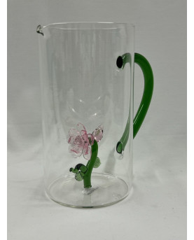 Caraffa  con Decorazione Fiore 3D