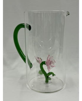 Caraffa  con Decorazione Fiore 3D