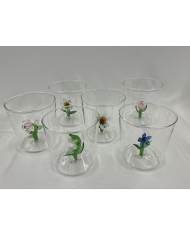 Set of 6 Glasses With 3D...