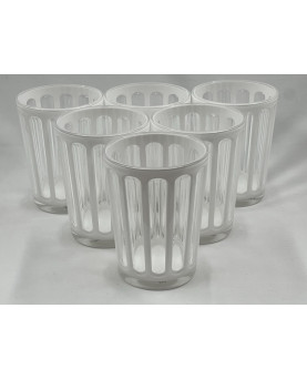 Set of 6 White Synthetic...