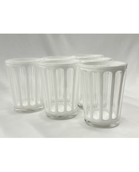 Set of 6 White Synthetic Crystal Glasses