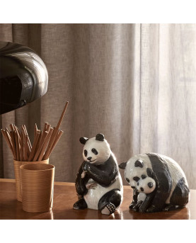 Eating Panda Figurine By Royal Copenhagen