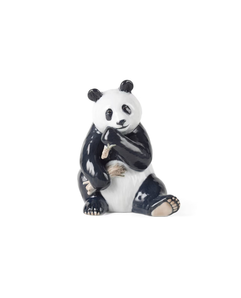 Eating Panda Figurine By Royal Copenhagen