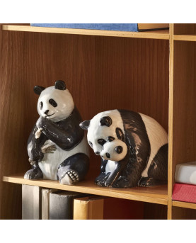 Panda With Cub Figurine By Royal Copenhagen