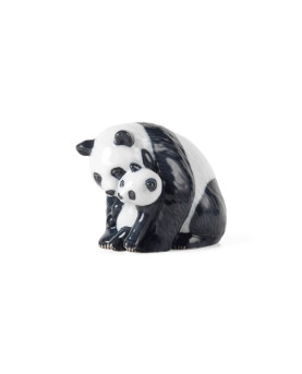 Panda Con Cucciolo Figurina...