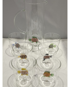 Set of 6 Glasses And Carafe...