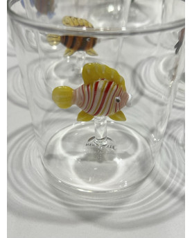 Set 6 Glasses With Tropical Fish