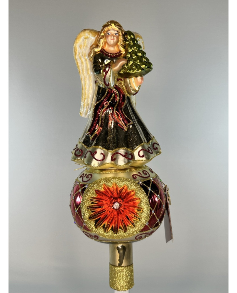 Angel Christmas Tree Topper Blown Glass By Huras Family