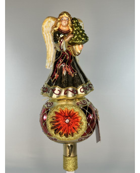 Angel Christmas Tree Topper Blown Glass By Huras Family