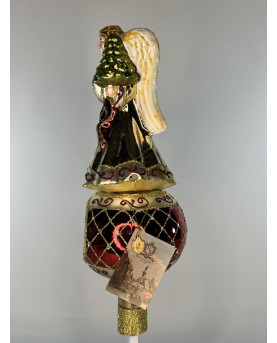 Angel Christmas Tree Topper Blown Glass By Huras Family