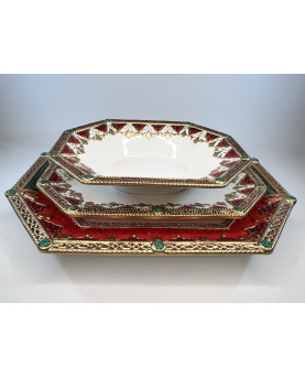 Fitz and Floyd Decorative Octagonal Christmas Tray