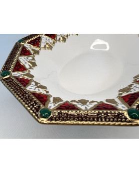 Fitz and Floyd Decorative Octagonal Christmas Tray