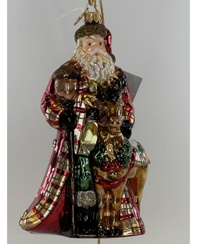 Santa Claus Decoration in Blown Glass By Huras Family