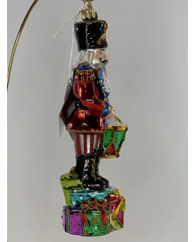 Nutcracker Soldier Decoration in Blown Glass By Huras Family