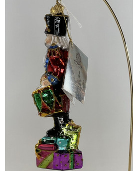 Nutcracker Soldier Decoration in Blown Glass By Huras Family