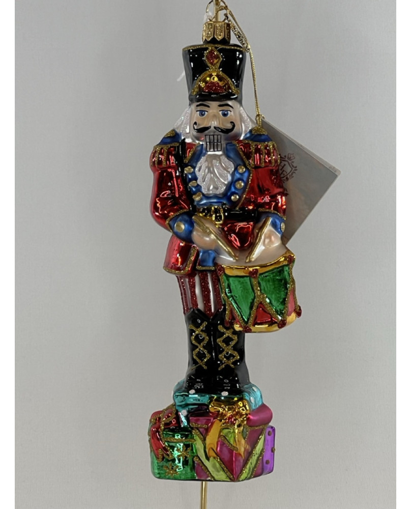 Nutcracker Soldier Decoration in Blown Glass By Huras Family