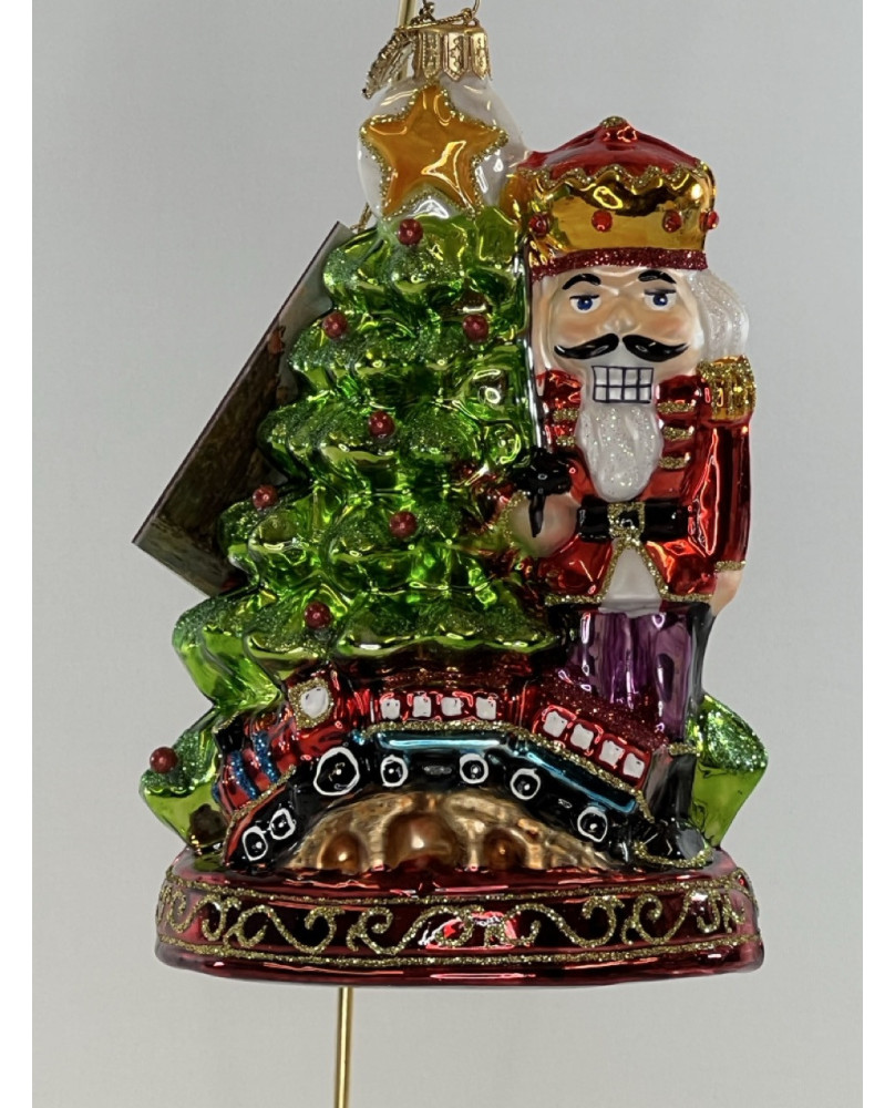 Nutcracker Soldier Decoration in Blown Glass By Huras Family