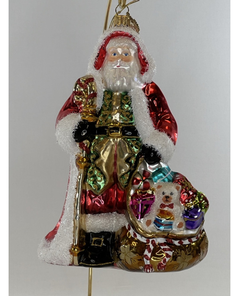 Santa Claus Decoration in Blown Glass By Huras Family