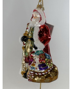 Santa Claus Decoration in Blown Glass By Huras Family