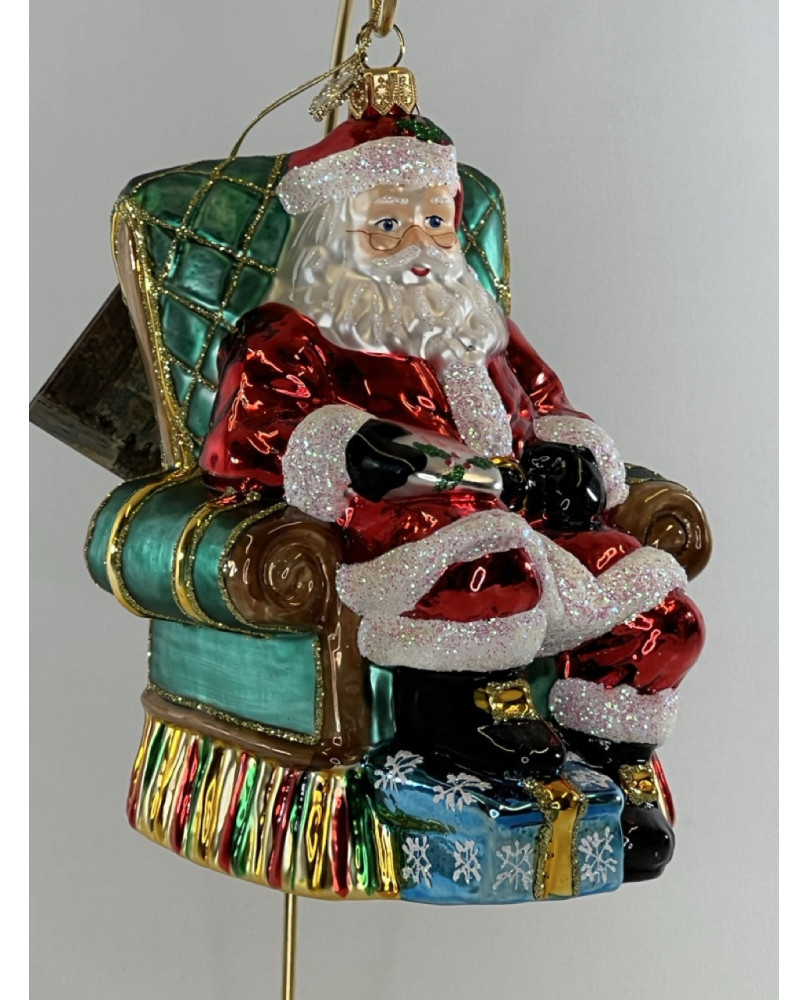 Santa Claus Decoration in Blown Glass By Huras Family