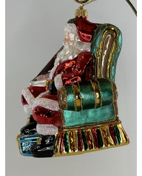 Santa Claus Decoration in Blown Glass By Huras Family