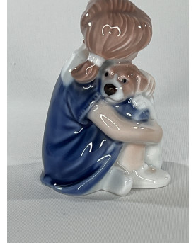 Elsa With Puppy Mini by Royal Copenhagen