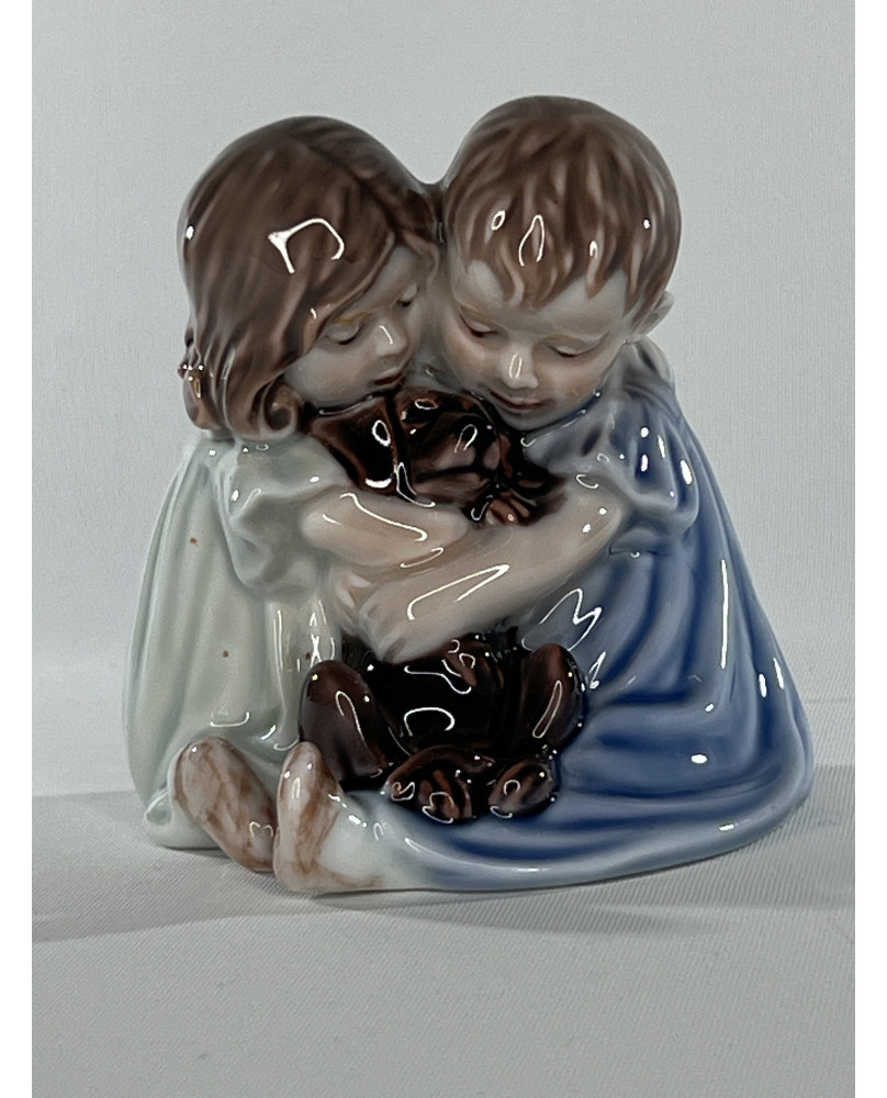 Boy and Girl with Dog Mini by Royal Copenhagen