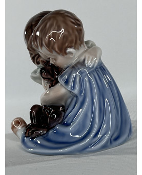 Boy and Girl with Dog Mini by Royal Copenhagen