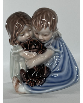 Boy and Girl with Dog Mini by Royal Copenhagen