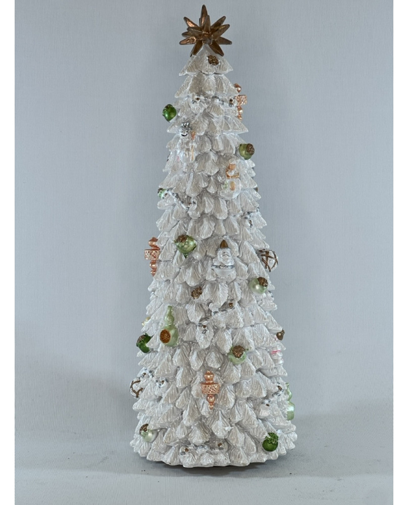 White Metal Tree With Carillon H29 by Noel