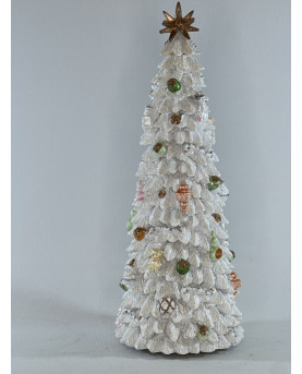 White Metal Tree With Carillon H29 by Noel