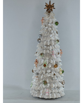 White Metal Tree With Carillon H29 by Noel