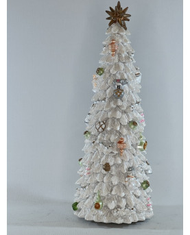 White Metal Tree With Carillon H29 by Noel