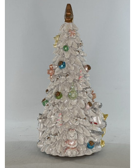 White Metal Tree With Carillon H22 by Noel