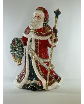 Santa Claus With Garland H34 by Fitz And Floyd