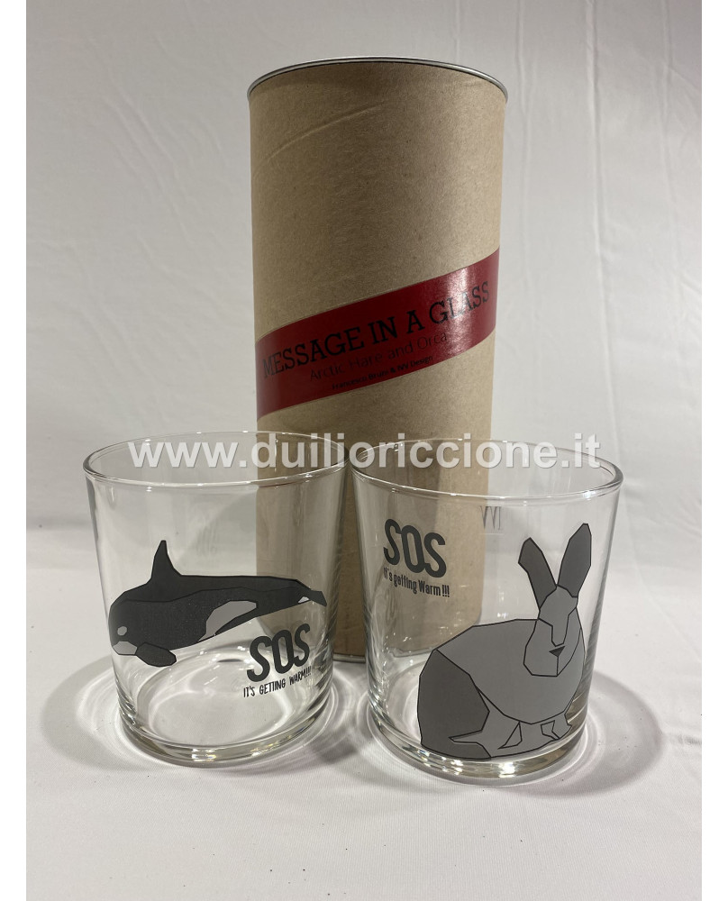 Set of 2 SOS Artic Hare Orca Glasses by IVV